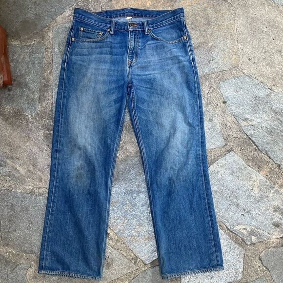 BANANA REPUBLIC RELAXED STRAIGHT LEG JEANS MEDIUM BLUE WASH MENS 31x30 - Picture 7 of 9